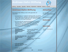 Tablet Screenshot of andreas-hahn-stiftung.de